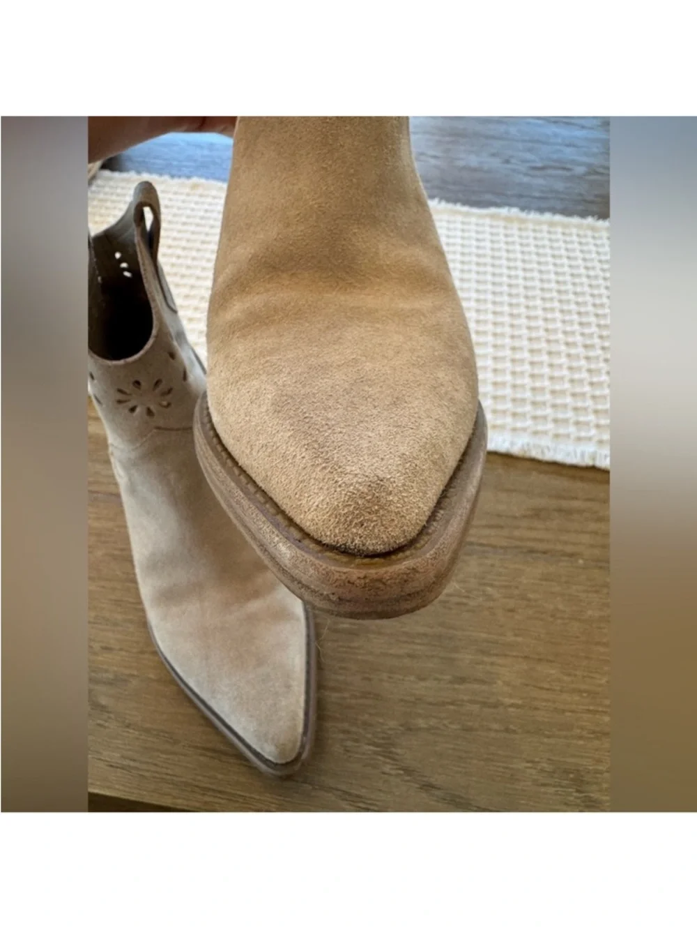 Women’s Taupe Suede Western Ankle Boots - Unbranded - Picture 11 of 11